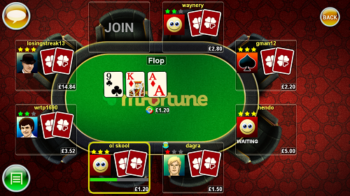 mfortune ipad poker screen shot