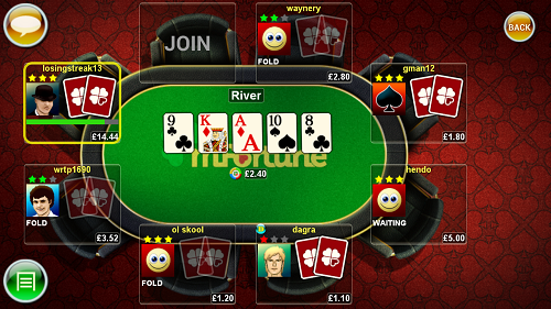 mfortune poker screen shot